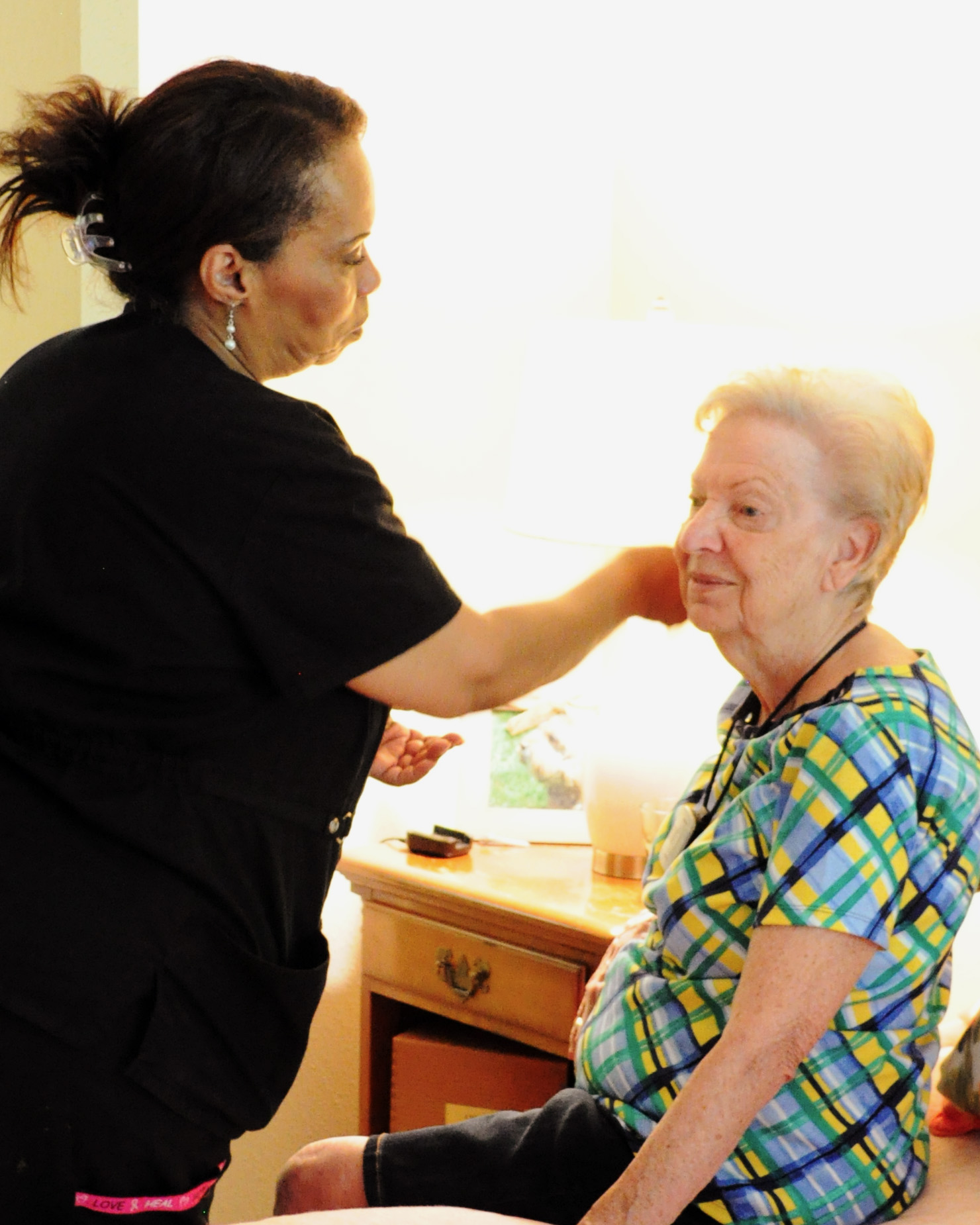 In-home caregiver and dementia care patient.
