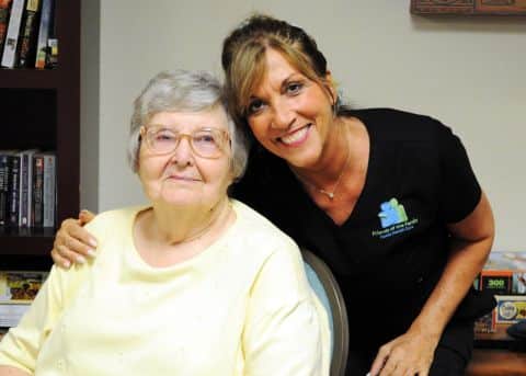 Home Health Care Aide with Dementia Care Patient
